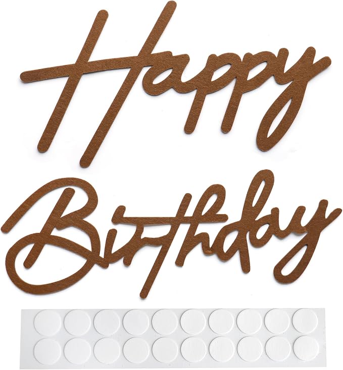 Brown Happy Birthday Sign for Backdrop - Image 6