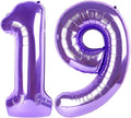 Number Balloon Purple Number 19 by Mluchee