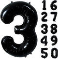 40 inch Black 3 Number Balloon Giant Foil Helium Balloons Black Large Digital by Yeodong