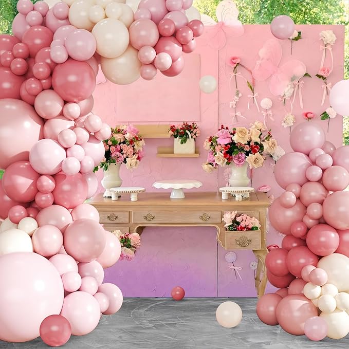 Dusty Pink Balloon Arch Kit for Baby Shower Bridal Shower Decorations | 124Pcs - Image 5