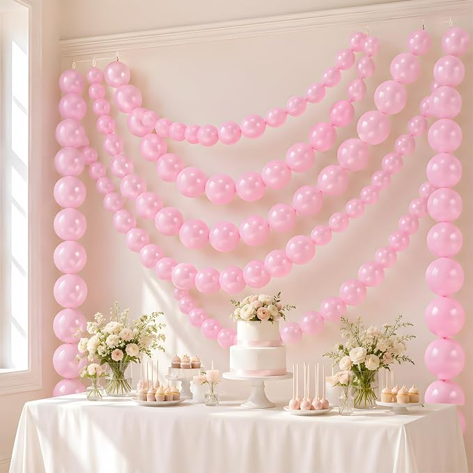 Pink Linking Balloons - Image 5