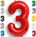 Red Number Balloon 3 Mylar Foil Balloons 40 inch by Unknown