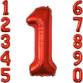 Red Number 1 Balloon 40 Inch, Foil Numeral by Unknown