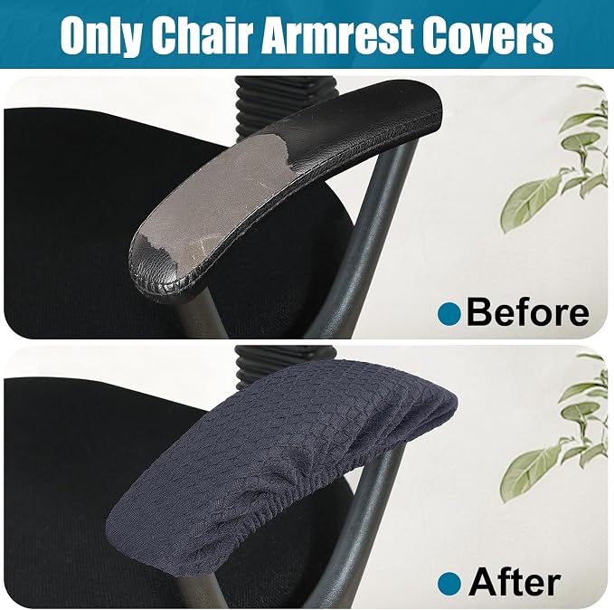 Smiry Office Computer Chair Armrest Covers, Dark Grey - Image 6