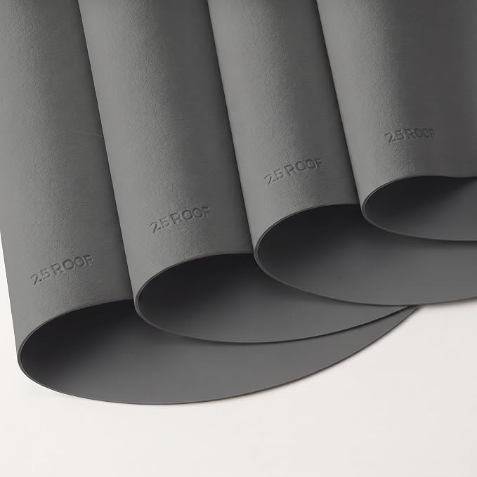 Grey Oval Silicone Placemats Set of 4 – Heat Resistant, Waterproof - Image 10