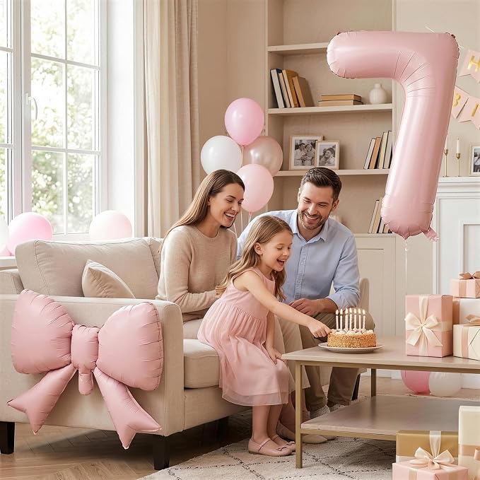 40 Inch Dusty Pink Number Balloons 0-9 - Image 5