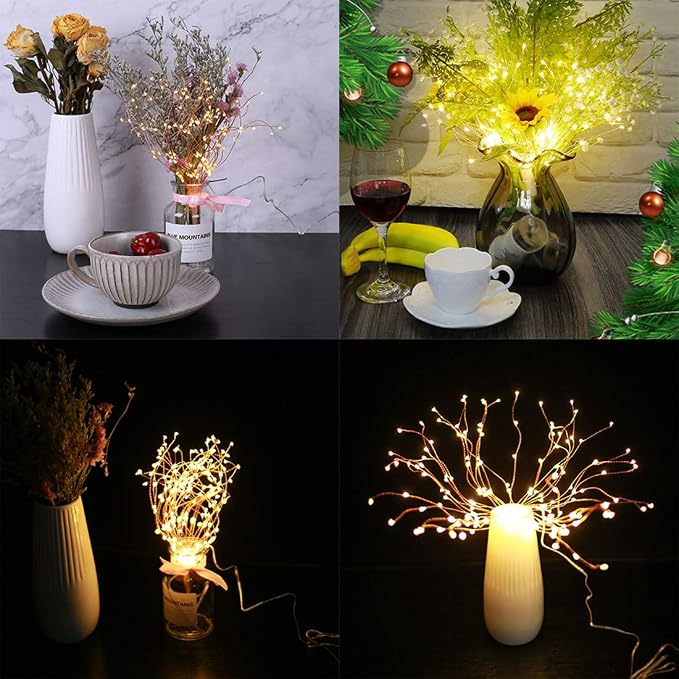 PXBNIUYA 4 Pack Starburst Sphere Lights, 200 LED Firework Lights, 8 Modes - Image 4