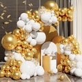 White and Gold Balloons Arch Kit, Engagements, Bridal Shower, Anniversary by NOTHOME