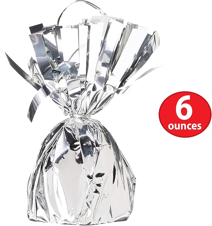 Beistle Metallic Wrapped Balloon Weight – 6 Pack, Party Decoration Accessories - Image 2