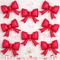 8Pcs Red Bow Foil Balloons, 21Inch Red Bow Shaped Balloons by Hapmori