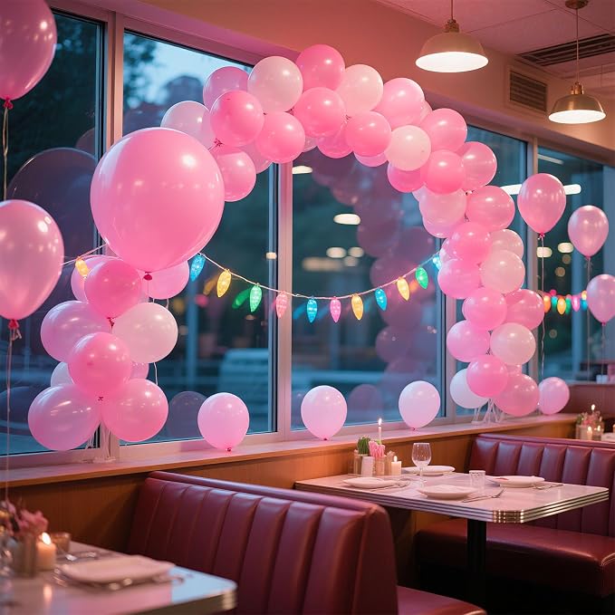 Pink Balloons Light Pink Birthday Decorations 100 Pack 12 inch Round Gender - Image 5