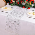 Snowkingdom Christmas Snowflake Silver Table Runner 11 Inch x 100 Feet Sparkly by Snowkingdom