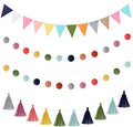 Irenare 9.8 ft Pom Pom Garland for Classroom Felt Rainbow Garland Back to by Irenare