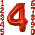 Red Number 4 Balloon 40 Inch, Foil Numeral by Unknown