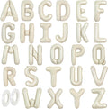 TONIFUL Cream White Letter Balloons 2 Set 16Inch A-Z Custom Alphabet Banner | by TONIFUL