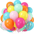 HILAVO Rainbow Balloons 12 Inch 55 Pcs Multicolor Colorful Balloon Hot Pink by HILAVO