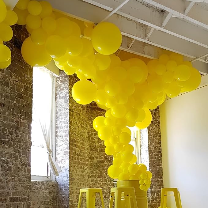 Voircoloria 105pcs Yellow Party Latex Balloons, 12inch | - Image 5