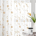 HOMEIDEAS Yellow Sheer Curtains 96 Inches Long 2 Panels Yellow and White by HOMEIDEAS