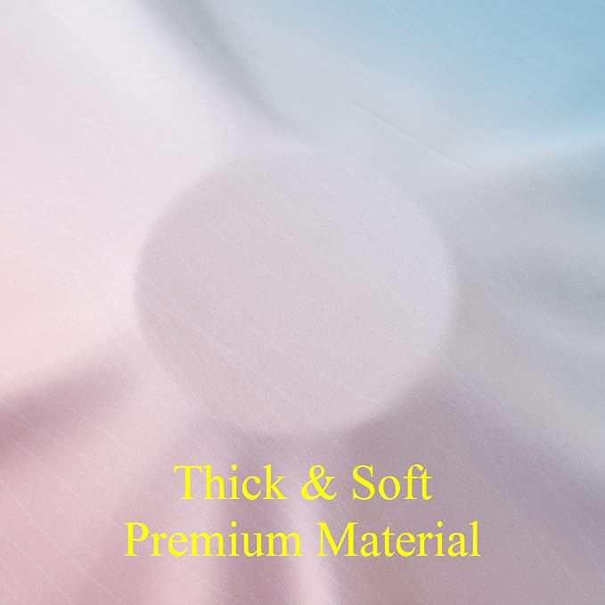 Ombre Pink and Blue Blackout Curtains 45 Inches Long, Full Light Blocking - Image 8