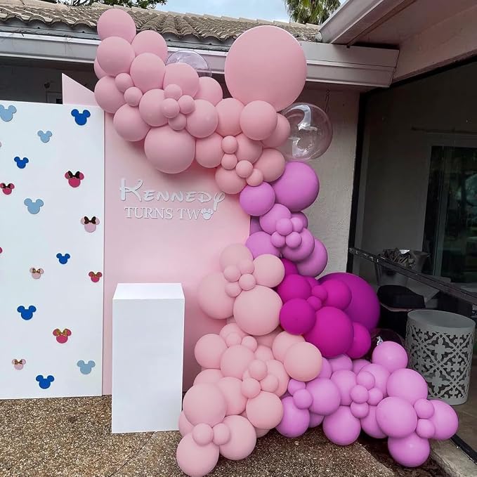 Red Purple Pink Balloon Garland Arch Kit - Image 7