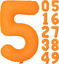Orange Birthday Number 5 Balloon 40 inch Fluorescent Orange Number 5 | Helium by Exquisitehighqualitypartydecorationstomeetyoureveryneed%EF%BC%81