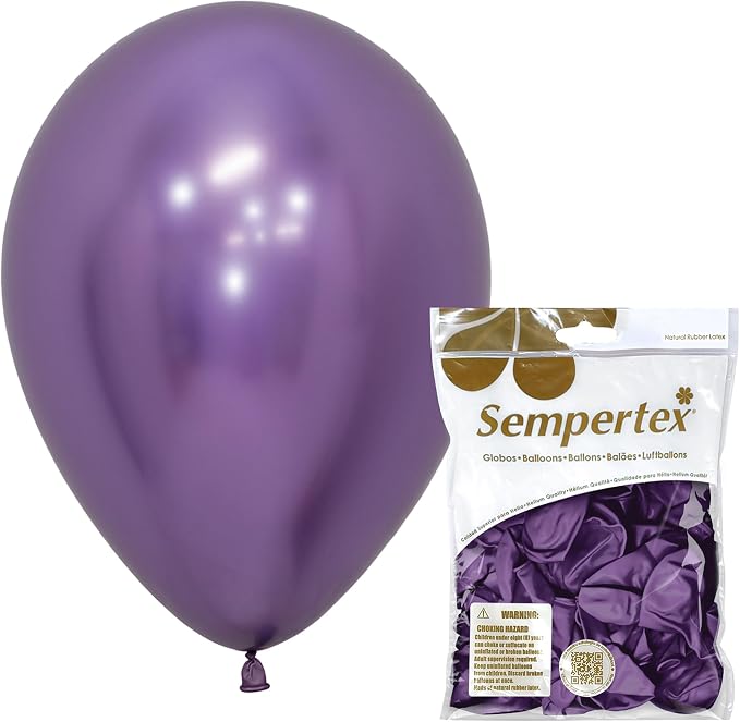 Sempertex Round Reflex Violet Balloons, 11 Inch, Graduation, Baby Shower by Sempertex