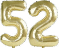 40 Inch Number 52 Balloons for 52nd Birthday Party Decorations, 0-100 Champagne by FOBELEC