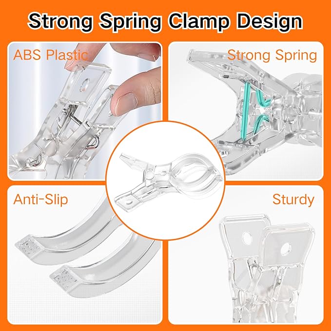 10 Pack Balloon Arch Clips, 3.5 Inch Clear Clips - Image 5