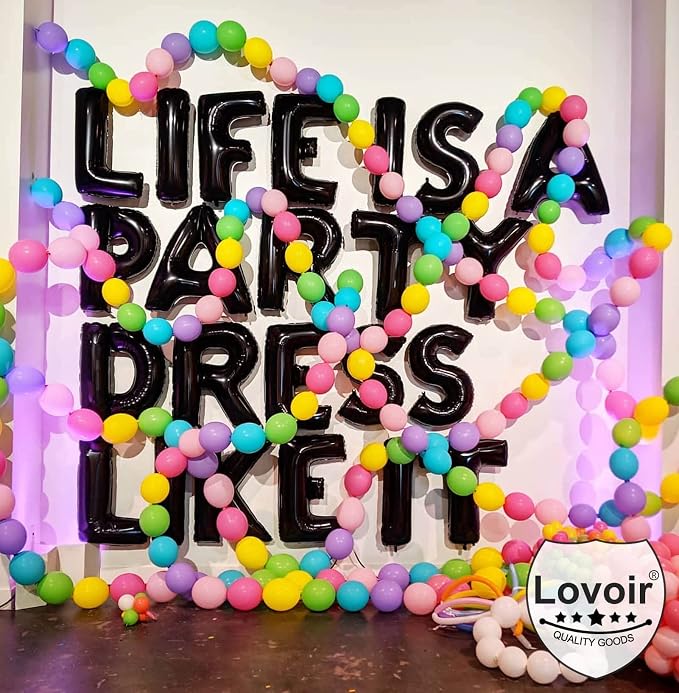 Lovoir 40 Inch Large Black Letter O Balloons Big Size Jumbo Mylar Foil Helium - Image 3