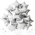 TONIFUL 15 Pcs Star Shaped Balloons 18 Inch Large Silver Foil Balloons | Big by TONIFUL