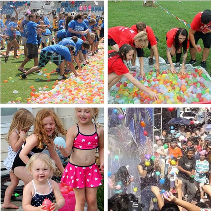 1700 Pack Water Balloons with Refill Hose Nozzle Eco-Friendly Latex Balloons - Image 3