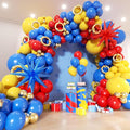 Red Blue Yellow Balloon Garland Arch Kit by Unknown