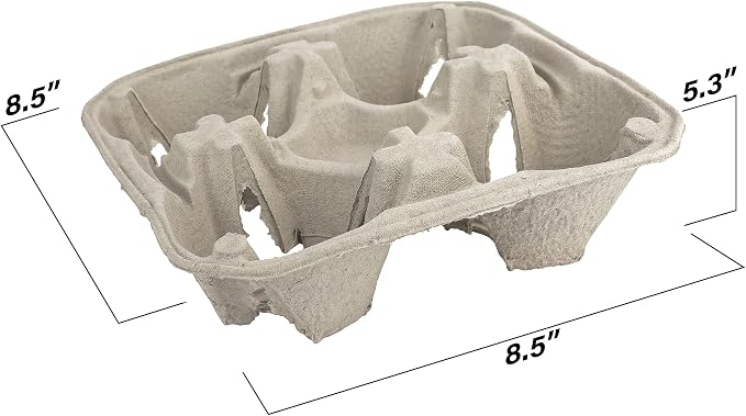 MT Products Pulp Fiber 4 Cup Drink Carrier 8-32 oz. - Image 3