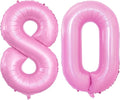 Number 80 Balloons for 80th Birthday Party Decorations, 42 Inch Jumbo Foil by GOER