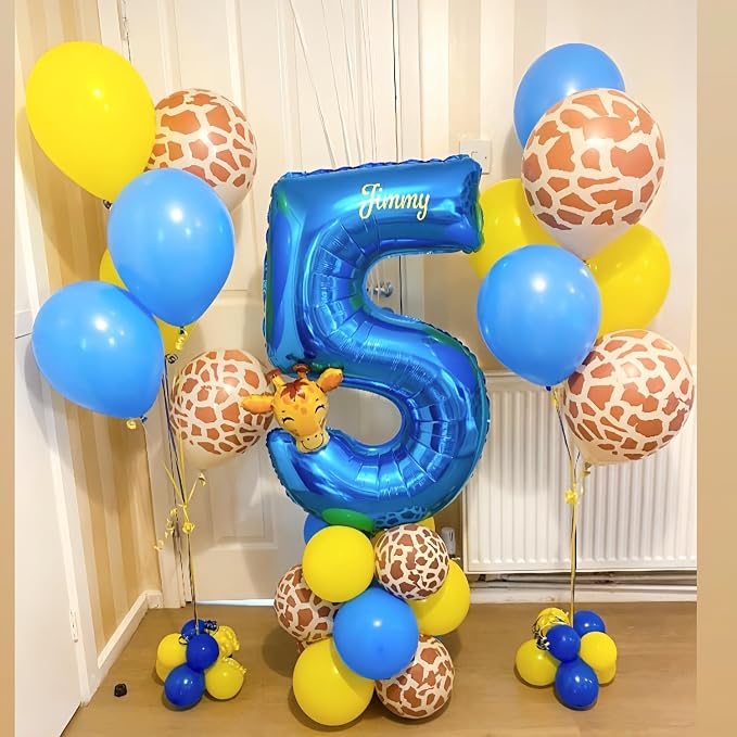 Blue 3 Balloon Number, 40 Inch Number 3 Balloon Big Blue 3 Foil Mylar Helium - Image 2