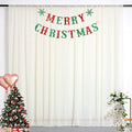 DUOBAO Ivory Chiffon Curtains Baby Shower Background 2 Panels 58"x96"Collapsible Bright Curtain 5ft x 8ft for Weddings Drapes Living Room Voile Window Photography