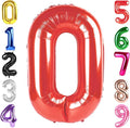 40 Inch Red Number 0 Balloon Birthday Party Decorations by Hadoife