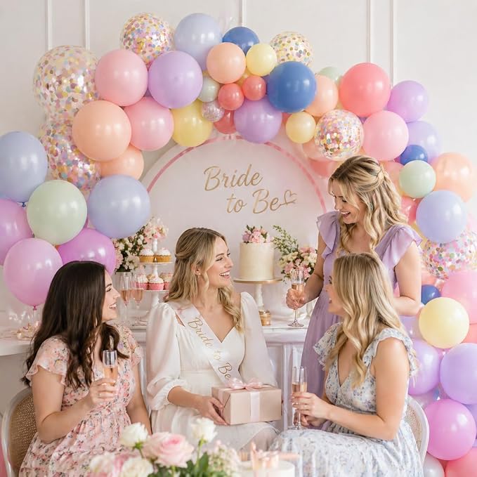 Pastel Balloons 60pcs 12 Inch Macaron Pastel Pink Blue Yellow Mint Lavender - Image 4