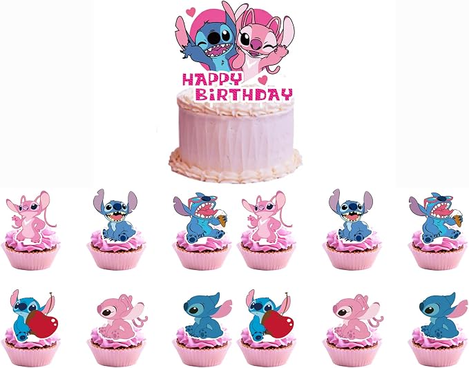 25PCS Cake Toppers Cupcake Toppers Cake Decorations Birthday Party Supplies by Unknown