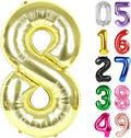 Light Gold Number 8 Balloon 40 Inch, 8th Birthday Decorations Men Women | Foil by IWERP