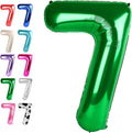 Green Number 7 Balloon 40 inch, Balloon numbers party supplies, deco photo shoot by Upgesy