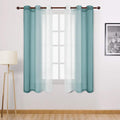 DWCN Faux Linen Ombre Sheer Curtains by DWCN