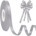 30Yards 3/8In Gray Thin Ribbon for Gift Wrapping Wedding Birthday Holiday | by Fullive