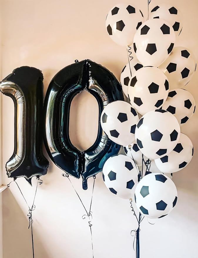 Soccer Balloons, 12 Inch Latex Balloons - Image 2