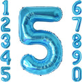 Light Blue Number 5 Balloon 40 Inch, Foil Numeral by Unknown