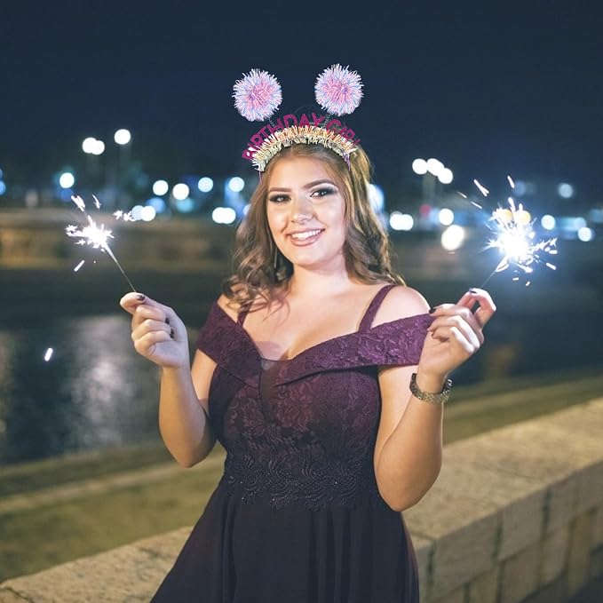 CIEHER Birthday Girl Headband Birthday Crown - Image 6