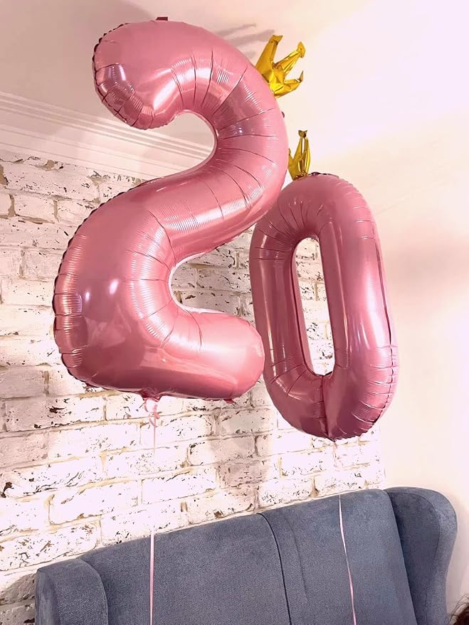 Pink Crown Number 2 Balloon 40 inch, Big Pink 2nd Birthday Party Decorations | - Image 4