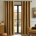 MIULEE Velvet Curtains Gold 52 x 84 Inch Length Set of 2 | Grommet Drapes by MIULEE