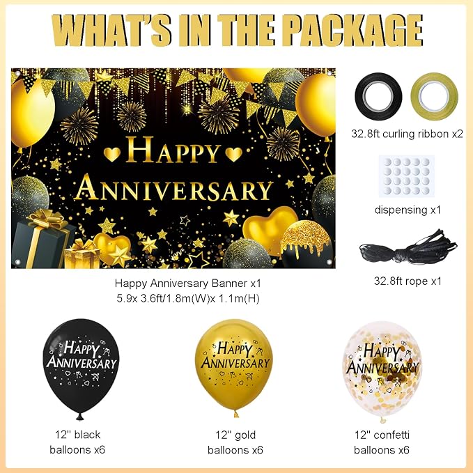 Happy Anniversary Decorations Kit - Image 2