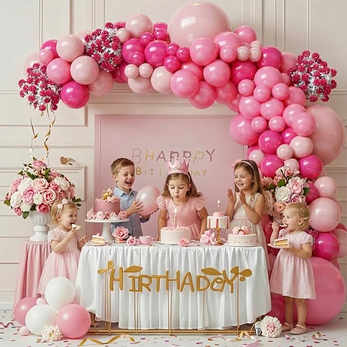 Pink Balloons Arch Kit, Bridal Shower, Valentine's Day Party Decorations - Image 2